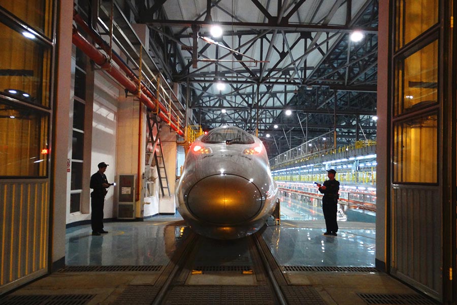 Train technicians ensuring safe journey home