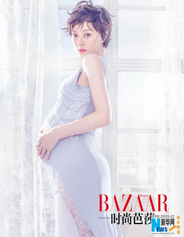 Pregnant Sun Li graces fashion magazine