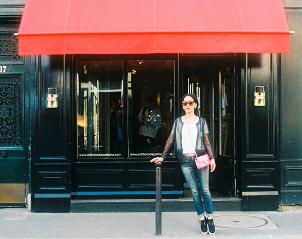 Zhou Xun's street style in Paris