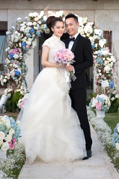 Wedding photos of Taiwan actress Vivian Hsu