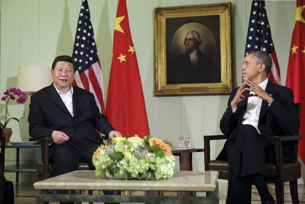 Xi, Obama meet press