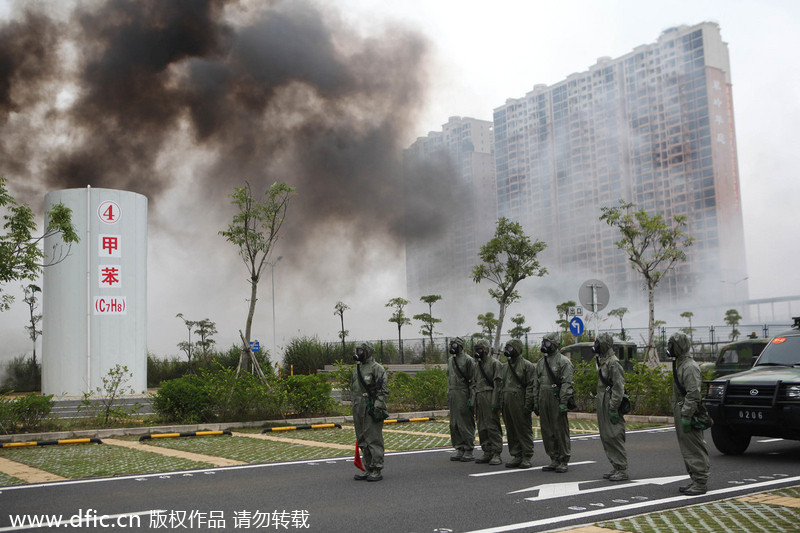 Shenzhen biochemical drill causes some panic