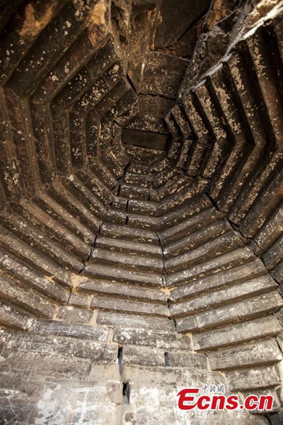 Ancient pagoda falls into disrepair