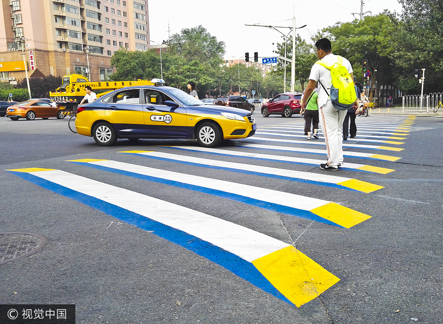 Zebra lines go 3D in Beijing