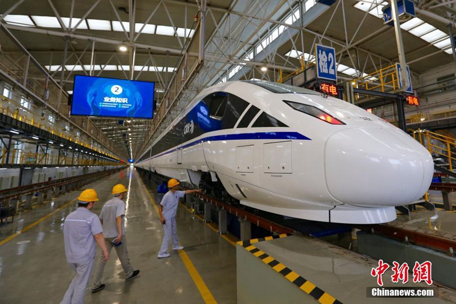 Self-developed new train to run on high-speed rail line