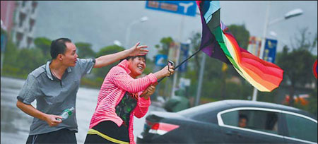 Typhoon hammers southern regions