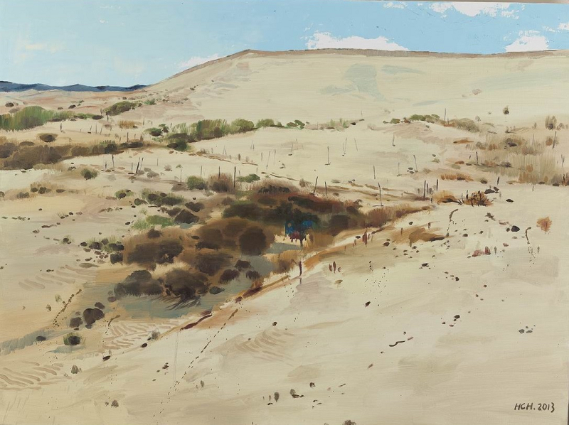 Desert-themed oil painting exhibition opens in Beijing