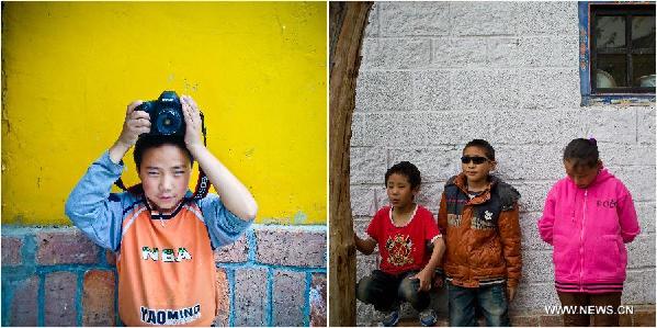 Blind children's photography works