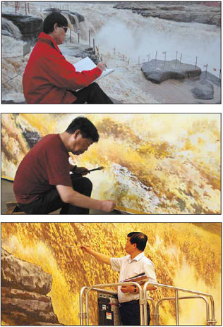 Mural brings raging waters of Yellow River to Great Hall