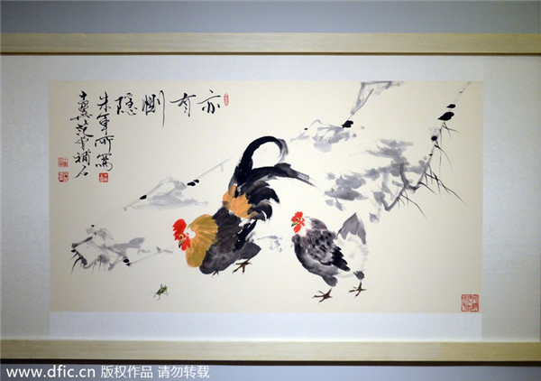 CCTV host holds art exhibition