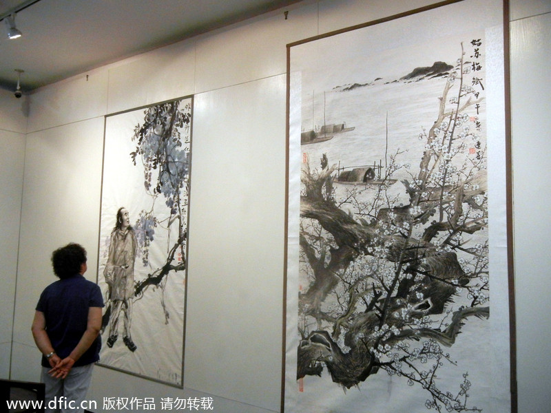 Contemporary Chinese paintings on display in Suzhou