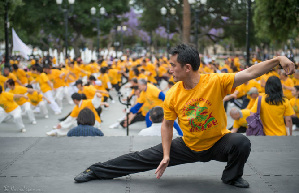 Foreigners train with tai chi masters in Shandong