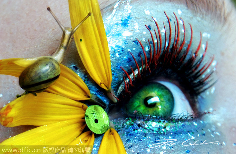 German make-up artist creates masterpieces on her eyes