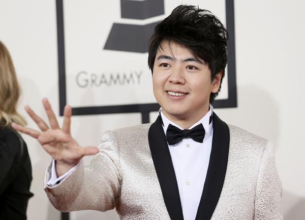 Lang Lang performs at Grammys