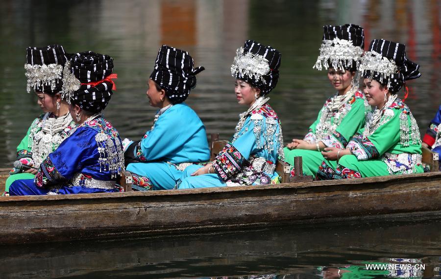 Miao ethnic group celebrates folk festival in Hunan