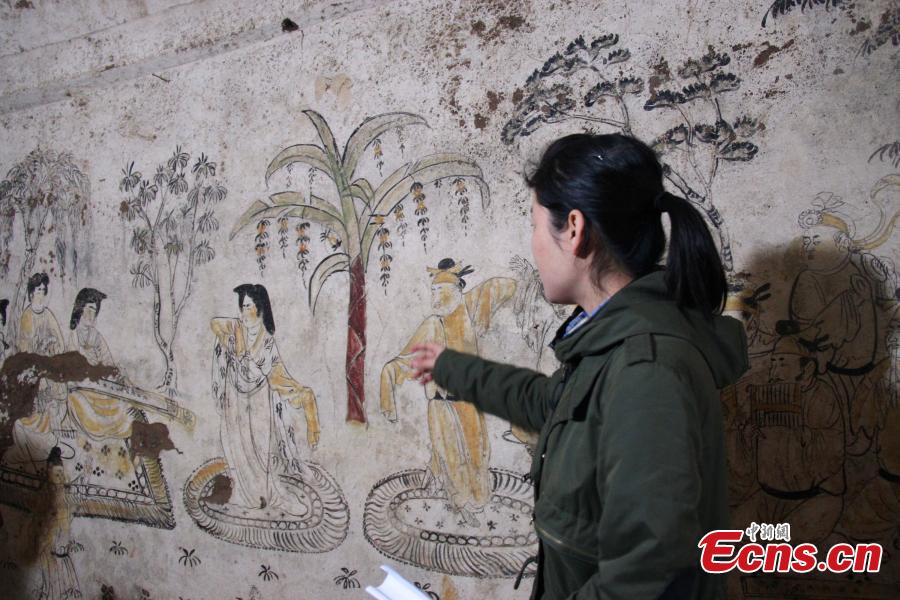 Earliest landscape mural of Tang Dynasty unearthed