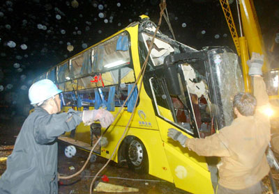 Traffic accident kills 4, injuries 59 in Haikou