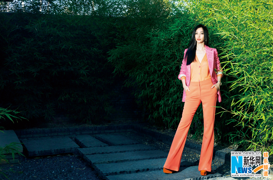 Li Bingbing in colorful spring looks