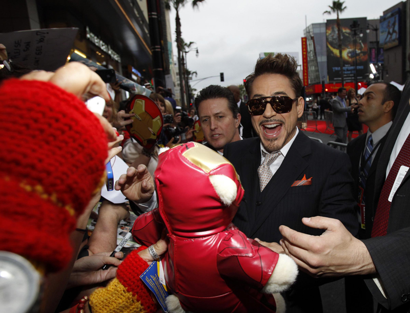 'Iron Man 3' premieres in Hollywood