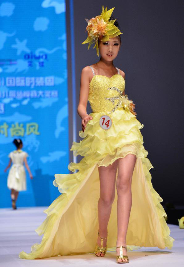 Kids model contest held during China (Qingdao) Int'l Fashion Week