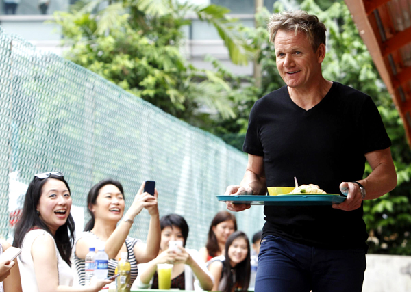 British celebrity chef Gordon Ramsay in Singapore