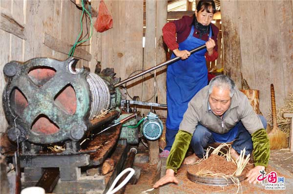 Traditional tea-seed oil mill in SE China