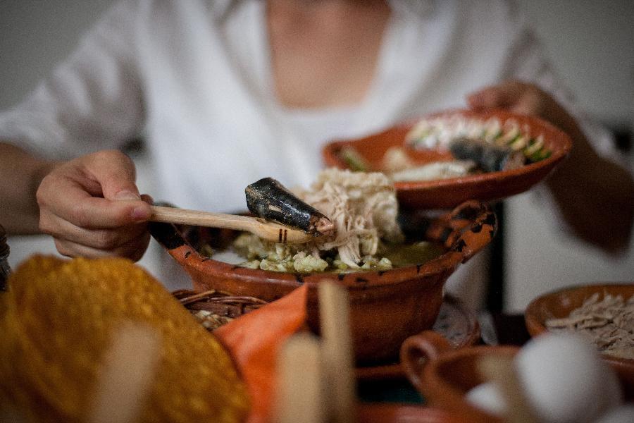 Traditional dish 'pozole' in Mexico