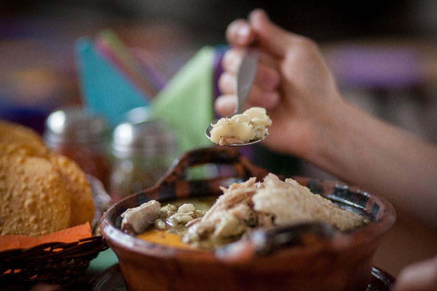 Traditional dish 'pozole' in Mexico