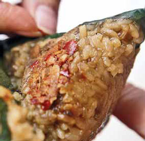 Different styles of Zongzi