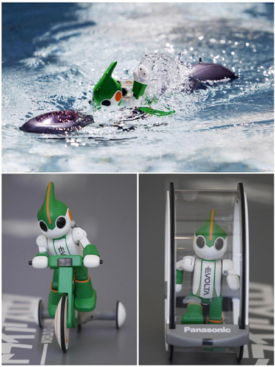 'Evolta' robot swims in Tokyo