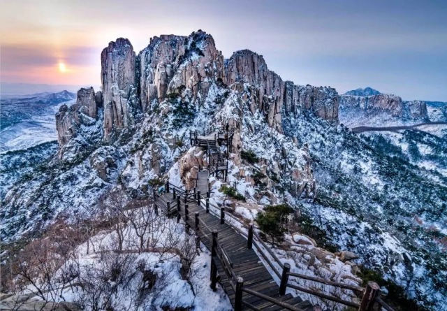 Picturesque Tiangu Mountain in winter