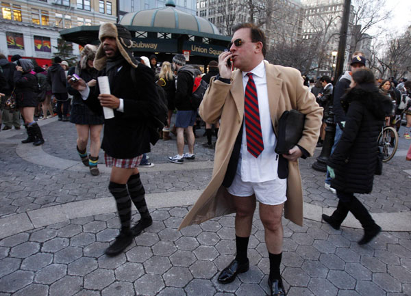 No Pants Subway Ride in NY