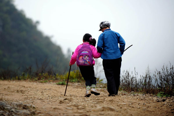 Crippling walk to school for polio girl