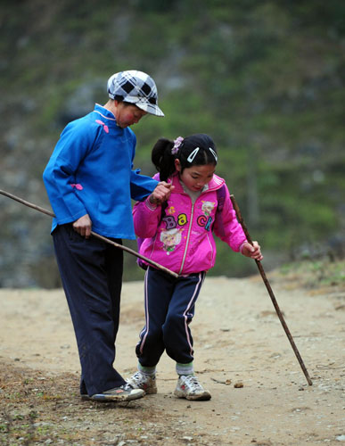 Crippling walk to school for polio girl