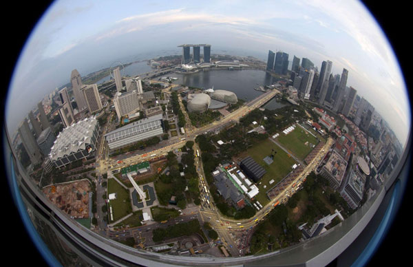 A view of Singarpore's Marina Bay and CBD