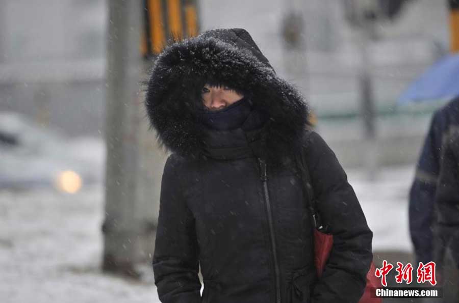 First snow falls in Beijing