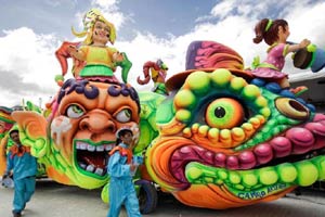 Revellers gather at Trinidad and Tobago Carnival