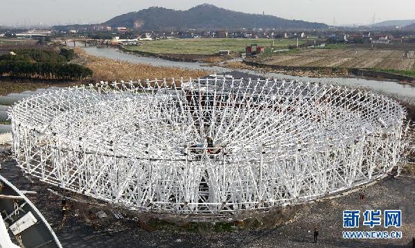 CHINA-SHANGHAI-RADIO TELESCOPE-CONSTRUCTION