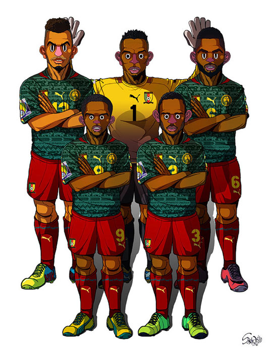 Cartoonist draws World Cup teams