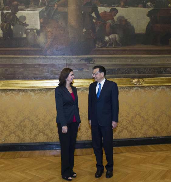 Premier Li pledges stronger parliamentary exchanges with Italy