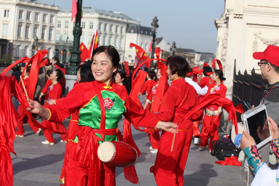 Belgium's Chinese beam at Xi's arrival