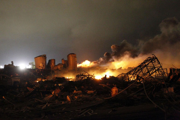 Scores dead in Texas fertilizer plant blast