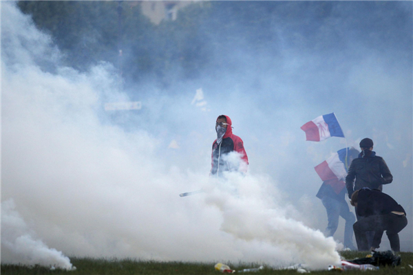 Protest against France's gay marriage law in Paris