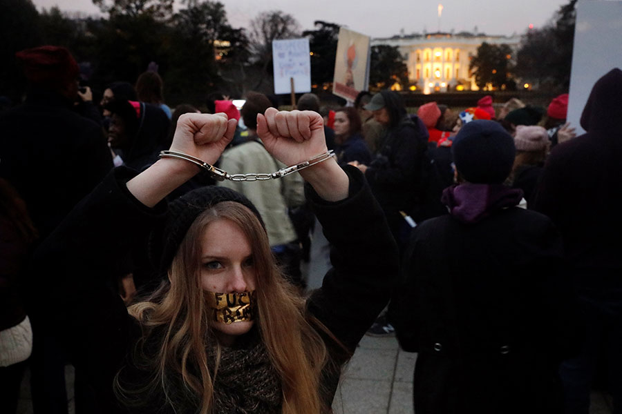 Over 1 million join anti-Trump women's marches worldwide