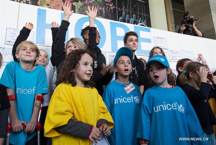 More than 200 children and young people mark World Children's Day in Geneva